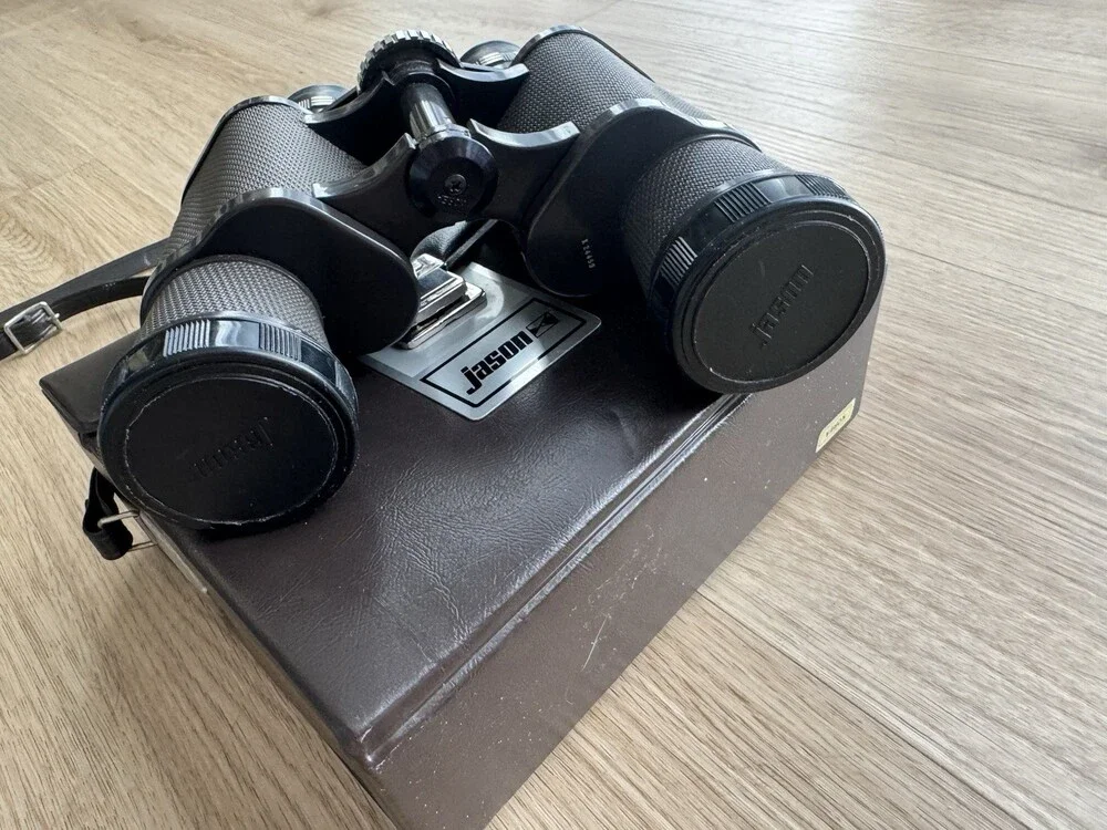 Vintage Jason Commander Model No 143 Binoculars with Carrying Case 7x35 Focus